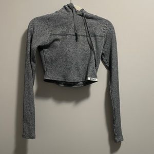 ECHT Gray Ribbed Hoodie